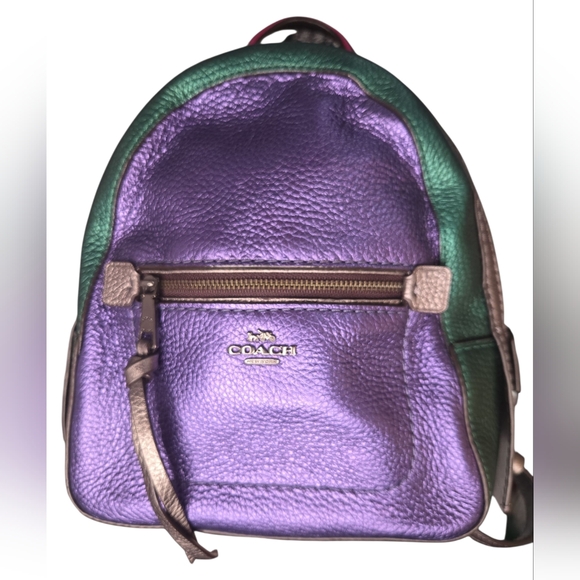 Coach Andi Mini Backpack in Metallic Colorblock Leather - Picture 2 of 10
